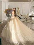 Elegant Off shoulder V-neck A-line Long Prom Dress,SW1984