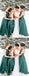 Jade Satin High Low Sleeveless Ankle Length Bridesmaid Dresses,PB1052