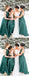 Jade Satin High Low Sleeveless Ankle Length Bridesmaid Dresses,PB1052