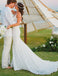 Lace V Neck Mermaid Bridal Long Wedding Dresses RPD2107