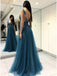 Long See Through Thigh Slit Backless Beaded Lace Prom Dress DPB113