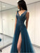 Long See Through Thigh Slit Backless Beaded Lace Prom Dress DPB113