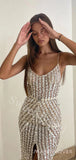 Elegant Sleeveless Scoop Side slit Mermaid Long Prom Dress,SW1973