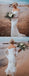 Off Shoulder Long Sleeve Lace Cutted Neckline Mermaid Wedding Dresses,DB0166