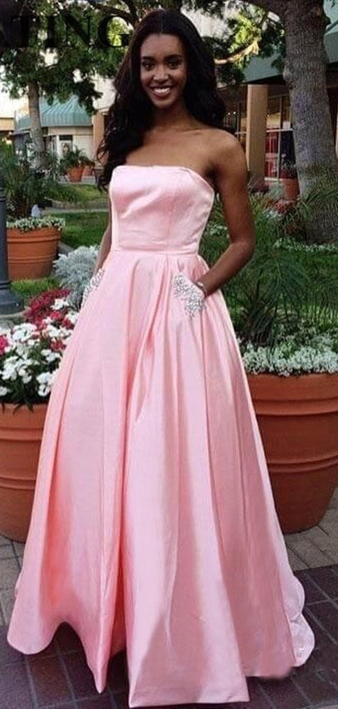 Pink Satin Ball Gown Pink Satin Prom Dress With Applique Flower Elegant  Formal Evening Gresses For Parties And Galas From Bridaldressmall, $100.51  | DHgate.Com