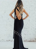 Elegant One shoulder Side slit Mermaid Prom Dresses,SW1635