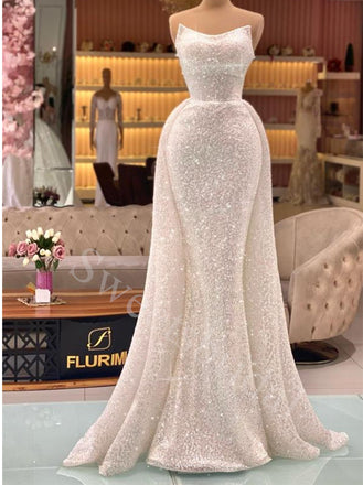 Elegant Sleeveless Scoop Mermaid Prom Dresses,SW1591