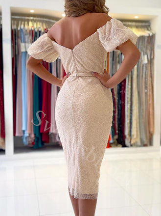 Elegant Sweetheart Off shoulder Sheath Prom Dressess,SW1583