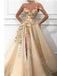 Elegant Sweetheart One shoulder Side slit  A-line Prom Dresses,SW1634