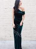 Elegant One shoulder Sleeveless Shesth Long Prom Dresses,SW1642