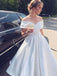 Elegant V-neck Off shoulder A-line Prom Dresses,SW1651