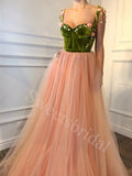 Elegant Sweetheart Spaghetti straps A-line Prom Dresses,SW1654