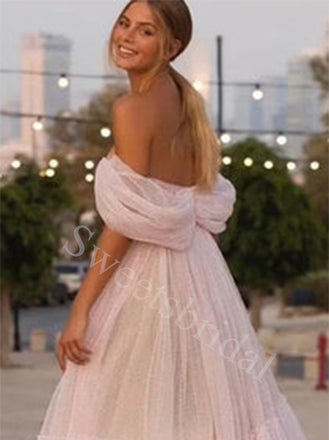 Elegant Sweetheart Off shoulder A-line Prom Dresses,SW1589