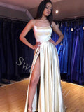Sexy Square Side slit A-line Prom Dresses,SW1649