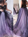 Elegant Sweetheart sleeveless A-line Long Prom Dresses,SW1608