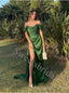 Elegant Jewel Off shoulder Side slit Sheath Prom Dresses,SW1665