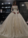 Gorgeous Off The Shoulder Long Sleeves Ball Gown Lace Wedding Dresses ,MD371