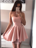 Sexy Sweetheart Simple A Line Pink Mini Short Homecoming Dress, BTW139