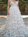 Sexy V-neck Spaghetti straps A-line Wedding Dresses, DB0234