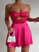 Sexy Pleats A-line Sweetheart Bowknot Short Homecoming Dresses, BTW320