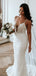 Stunning Lace Shiny Beads Spaghetti Strap Mermaid Fashion Wedding Dresses,DB0179