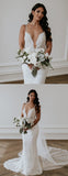 Stunning Lace Shiny Beads Spaghetti Strap Mermaid Fashion Wedding Dresses,DB0179