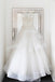 Vintage Ivory Ruffles Organza Applique Sleeveless Tiered Ball Gown Wedding Dresses, WD0098