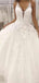 Pretty Spaghetti Straps V Neck A Line Lace Applique Long Wedding Dresses, MD437