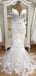 Spaghetti Strap Lace Mermaid Tulle Applique Ivory Wedding Dresses RPD2104