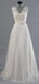 Pretty A Line Lace Top V Neck Sleeveless Long Splendid Wedding Dresses ,MD377