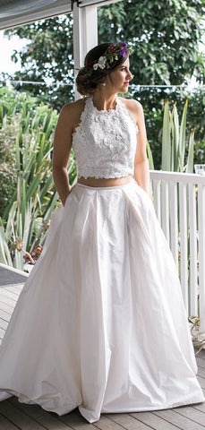 products/White_Lace_Satin_Two_Piece_Halter_With_Pocket_Wedding_Dresses_DB0178-2.jpg