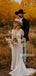 New Arrival V-neck Mermaid Simple Lace Vintage Wedding Dresses, WG203