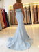 Strapless Sweetheart Neck Beaded Bodice Mermaid Prom Dresses DPB118