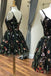 Unique Spaghetti Strap Black Lace A Line Short Homecoming Dress, BTW192