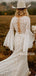 New Arrival V-neck Mermaid Simple Lace Vintage Wedding Dresses, WG203