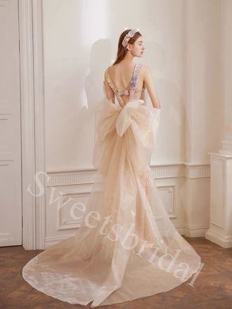 Elegant Sweetheart Sleeveless Mermaid Long Prom Dress,SW1966