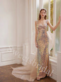 Elegant Sweetheart Sleeveless Mermaid Long Prom Dress,SW1966