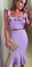 Elegant Two Pieces Mermaid With Ruffle Short Homecoming Dress, BTW202