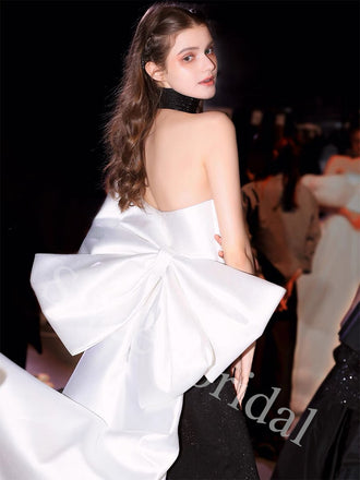 Sexy Strapless Sleeveless Side slit Sheath Long Prom Dress,SW1969