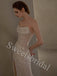 Sexy Strapless Sleeveless Side slit Sheath Long Prom Dress,SW1968
