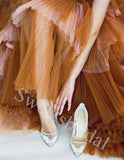 Elegant Off shoulder Sleeveless A-line Long Prom Dress,SW1955