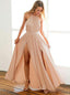Fashion Halter Backless Floor Length Side Slit Prom Dress,MD323