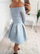 Elegant Off The Shoulder 3/4 Sleeves Lace A Line Short Homecoming Dresses, BTW241