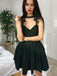 Fashion Lace Top Spaghetti Strap A Line Short Homecoming Dress, BTW251