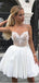 Pretty Spaghetti Strap Lace Appliique A Line Short Homecoming Dress, BTW289