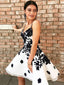 Simple Spaghetti Strap Backless A Line Short Homecoming Dress, BTW256