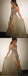 A-line Deep V-neck Backless Split Sweep Train Rhinestone Top Grey Long Evening Prom Dresses, SW0001