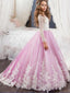 Long Sleeves Lace Tulle Long Flower Girl Dresses GTE2116