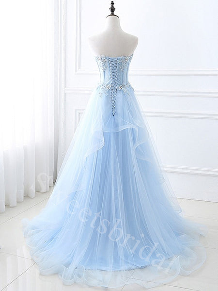 Elegant Sweetheart Sleeveless A-line Prom Dresses,SW1861