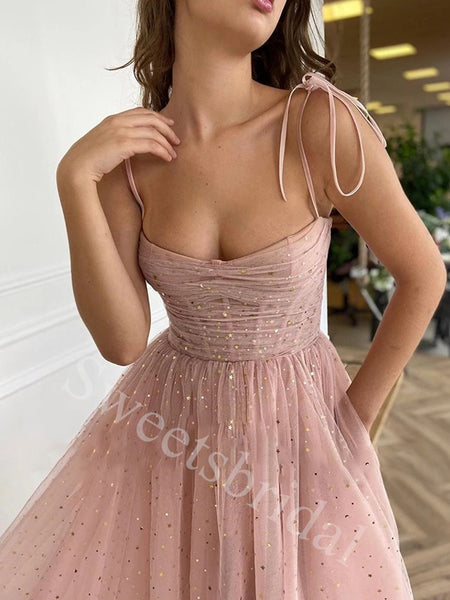 Elegant Sweetheart Sleeveless A-line Prom Dresses,SW1863